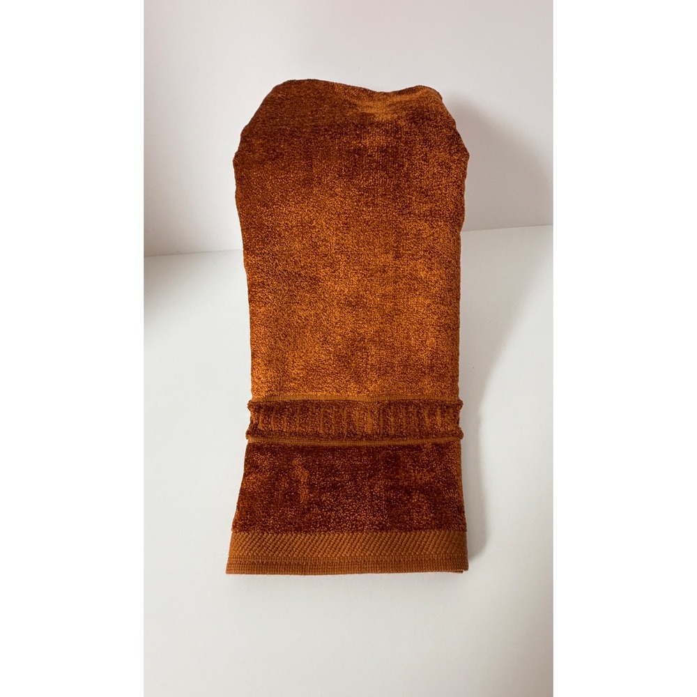 Vintage Cannon Royal Family Hand Towel Orange Rust MCM Cotton